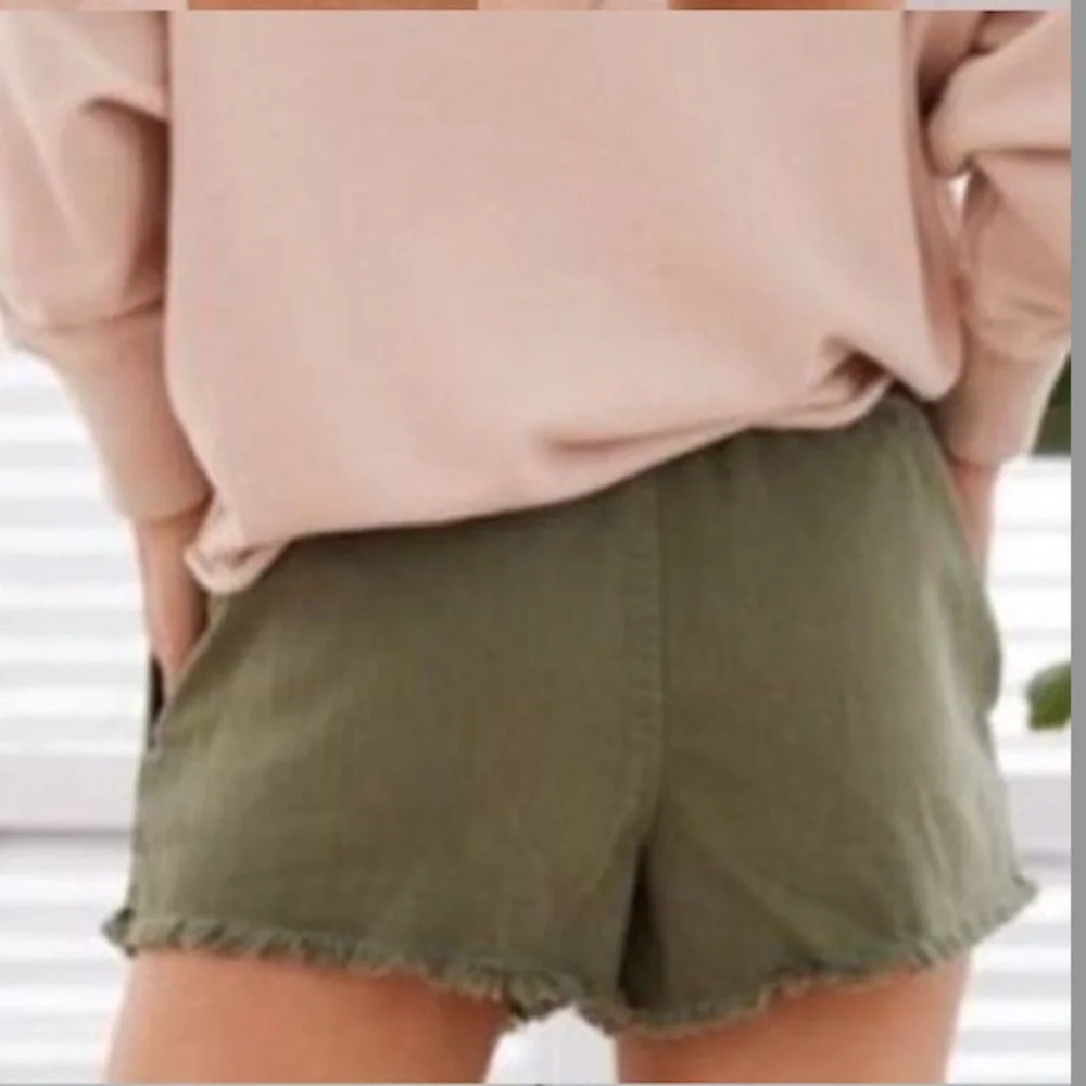✨BRAND NEW✨ Aerie Green Drawstring Shorts - Picture 2 of 2